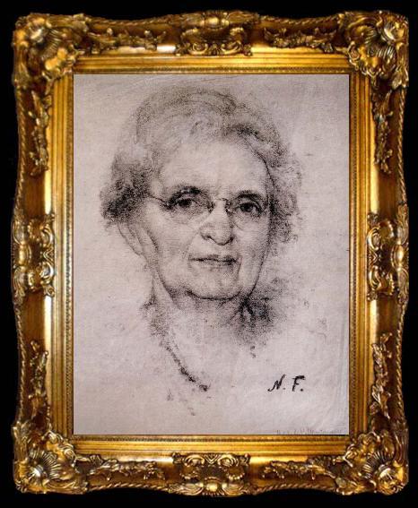 framed  Nikolay Fechin Portrait of old woman, ta009-2